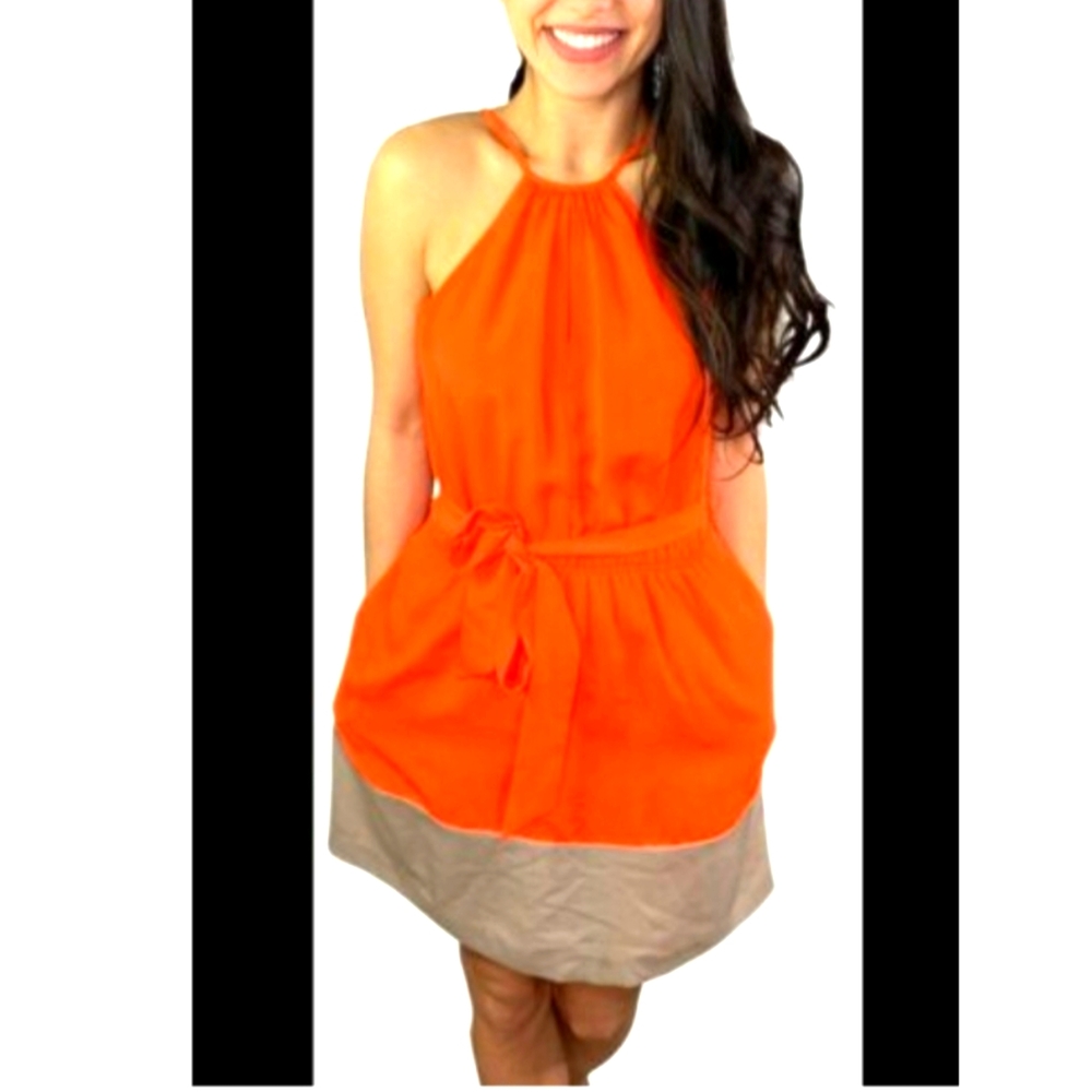 Express Sleeveless Shift Dress Tie Waist